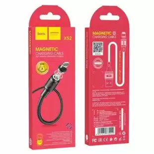 Usb - cable iPhone 5 HOCO X52 Sereno magnetic 2.4A 1m ( круглий ) Black