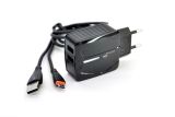 МЗП 4you A24 (2.4A, Smart IC, Auto ID, покращена плата, 2USB, Led) black + Micro USB