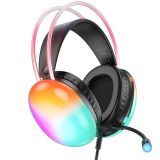 Гарнітура HOCO W109 Plus (мікрофон, LED) (Монітори) Black