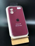 Чохол iPhone 16 Silicon Case original FULL Camera №63 burgundy (4you)