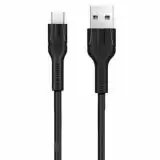 Usb-cable Micro USB HOCO U31 Benay 2.4A 1.2m ( круглий, тканинний ) Black
