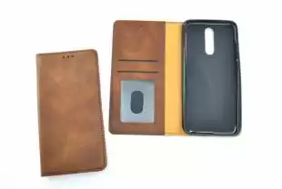 Flip Cover for Xiaomi Redmi 10C WALL Dark brown ( 4you )