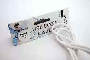 Usb-cable Micro USB 4you Angara ( 2000mah, tpe, 90град, micro 2х стор., Білий ) 