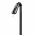 Usb-cable iPhone 5 HOCO U70 Splendor 2.4А 1.2m (метал.конект,плоский,тканинний,LED) Dark grey