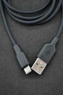Usb-cable Micro USB 4you Dnister black (2.4A, Silicon Perfect) Нова упаковка!