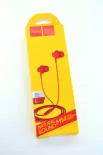 Гарнітура HOCO M14 (мікрофон, круглий шнур) Red