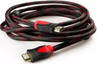 Кабель HDMI (тато-тато) 3м чорно-червона оплетка (подвійний феррит) v1.4