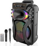 Портативная колонка ZQS10101 (USB+SD+Bluetooth+FM+дисплей+1-динамик+2микрофона 44см*30см*24см) Black