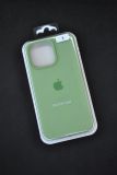 Чехол iPhone 15Pro Silicon Case original FULL №1 green (4you) "Акционная цена"