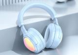 Bluetooth-гарнітура HOCO W48 (Bluetooth 5.3,LED) (Монітори) Blue