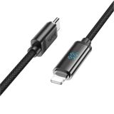 Cable Type-C/iPhone 5 HOCO U127 (круглый) Black