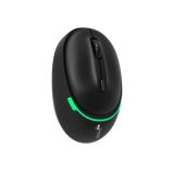 Мышь беспроводная 4you M9 black (Rainbow,Тихая, АКБ, 2.4G+BT, Type C, 6кн, 12мес гарантия )-НОВИНКА!