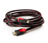 Кабель HDMI (папа-папа) 10м красно-черная оплетка (двойной феррит) v1.4