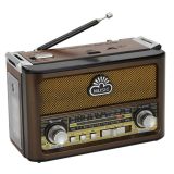 Радіоприймач Golon RX-BT087 (Bluetooth, USB+SD, ліхтарик) Brown