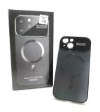 Чохол iPhone 14 Silicon Case Glass Slim with Magsafe Graphite Black