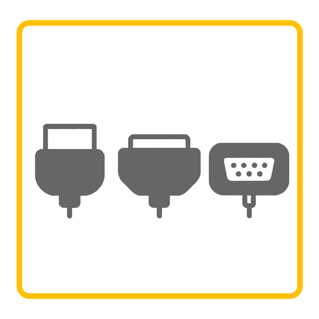 HDMI, VGA, DVI