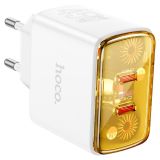 СЗУ-Type-C HOCO CS43A PD45W (2Type-C) White