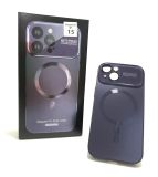 Чехол iPhone 16Plus Silicon Case Glass Slim with Magsafe Dark Purple