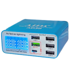 Зарядна станція Aida AD30 (5 USB/1 Type-C, Fast Charge 3.0, 40W) (M) 