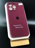 Чохол iPhone 16Pro Silicon Case original FULL Camera №63 burgundy (4you)