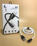 Usb-cable Micro USB 4you Dnister white (2.4A, Silicon Perfect) Нова упаковка!  (від10шт - 10%)