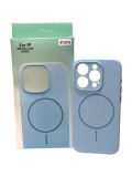 Чехол iPhone 15Pro Silicon BEATS with MagSafe №1 Light blue