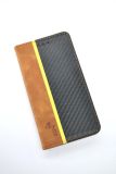 Чехол-книжка 4you Carbon 5.5" Light brown/black универсальная  "Акционная цена"
