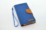 Чехол-книжка 4you Canvas 4"- 4,4" dark blue/brown универсальная ТОП Продаж! "Акционная цена"