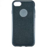 Чехол Samsung A8+/A730 (2018) Silicon + Plastic Shine Black