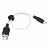Usb-cable Micro USB HOCO X21 Plus Silicone 2.4A 0.25m (круглий) Black / white