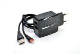 МЗП 4you A24 (2.4A, Smart IC, Auto ID, покращена плата, 2USB, Led) black + iPhone