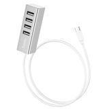 hub HOCO HB1 4 порту Silver (USB2.0)