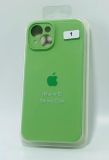Чехол iPhone 15 Silicon Case original FULL Camera №1 green (4you)