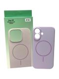 Чехол iPhone 16 Silicon BEATS with MagSafe №2 Lilac