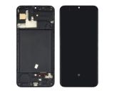 LCD Samsung A30s/A307 (2019) із чорним тачскрином + корпусна рамка OLED (М)