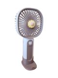 Вентилятор ручной HANDHELD FAN H137-12 (подставка для телефона, 3 режима, Type-C) Brown