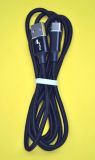 Usb-cable Type-C 4you Rido Fast Charge ( 2.1A, круглий, тканина, чорний, 1.5М ) 