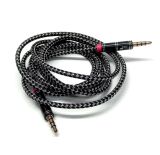 Аудио кабель 3,5mm/3,5mm AUX 4you Suris 1.5m черный  (от10шт - 10%)