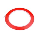 Двухсторонний скотч 3M прозрачный ширина 3 мм, длина 25м красный (M)