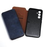 Flip Cover for Samsung A34(5G) DDU Premium Dark blue (PU Кожа) (4you)