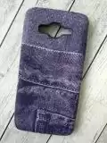 Чохол Samsung J3 / J300 Silicon (щільний) "Jeans" violet "Акційна ціна"