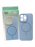 Чохол iPhone 15ProMax Silicon BEATS with MagSafe №1 Light blue