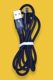 Usb-cable Micro USB 4you Rido Fast Charge (2.1A, круглый, ткань, черный, 1М)