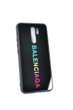 Чехол Xiaomi Redmi 9 Silicon Glass BALENCIAGA black "Акционная цена"