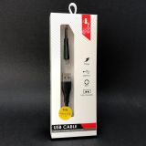 Usb-cable Micro USB 4you Sula black ( 2.4A, Silicon )