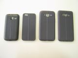 Чехол Samsung J2/J210 накладка кожа (шов) black