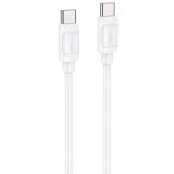 Cable Type-C/Type-C HOCO X115 240W 1m (круглий) White