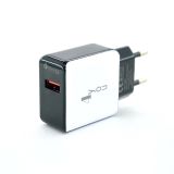 CЗУ 4you A40 (18W, Fast Charger QC 3.0, 5V/3A, 9V/12V-1.5A, 1USB) black/white