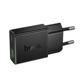 МЗП-USB HOCO N73 PD20W+QC3 (1 Usb/1Type-C) Black