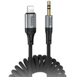 Перехідник HOCO UPA33A Lightning - Jack 3.5 plug 1.5m Black